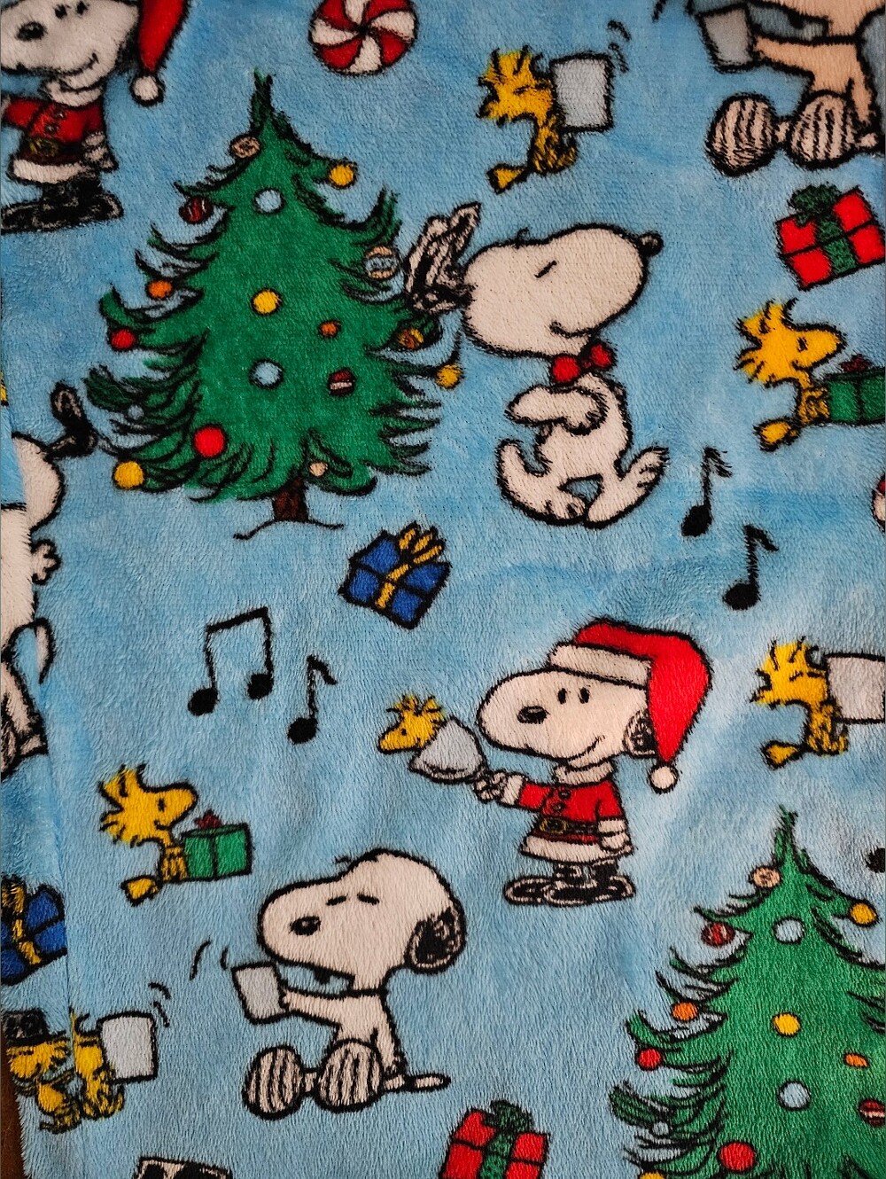 Peanuts Snoopy Jingle All the Way Plush Holiday Pajama Bottoms XL - Picture 4 of 6